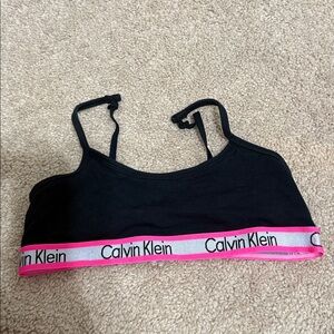 Calvin Klein Black Bra with Pink Accents